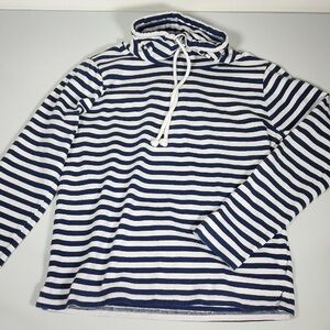 Striped Navy and White Long Sleeve Top